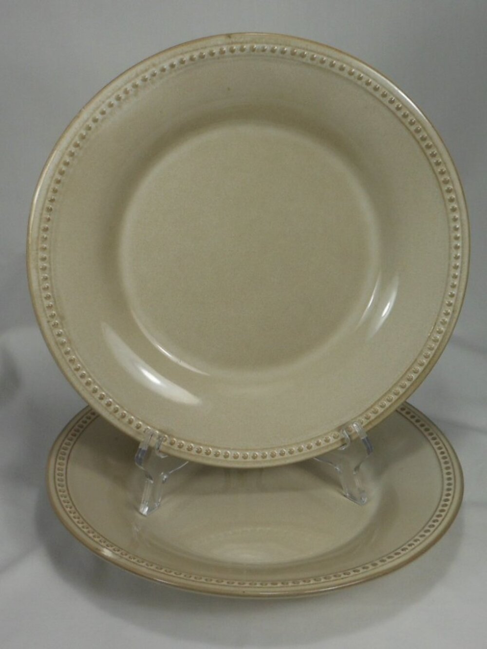 2 dinner plates. Pier 1 Stoneware Spice Route Sesame